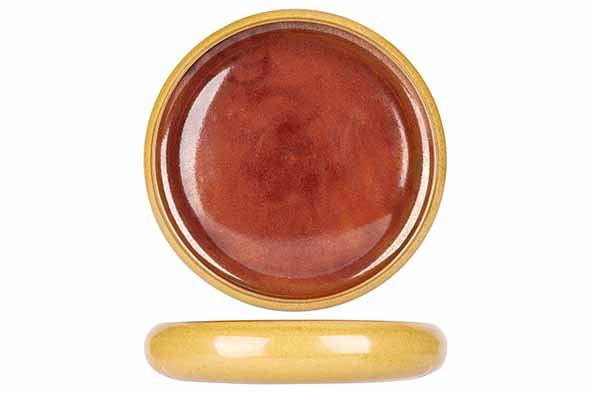 Elements mustard diep bord 21x4,5cm x4