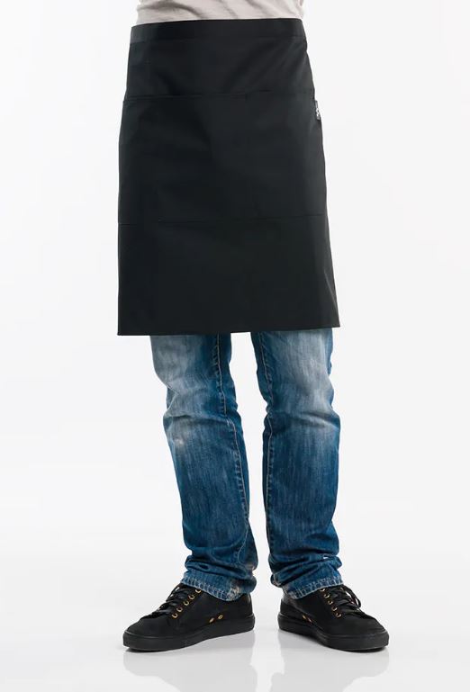 Apron 3-Pockets Black