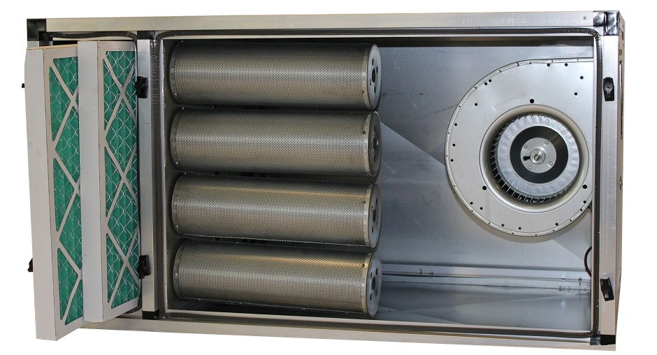 GEURFILTERKAST MET MOTOR 2000M3