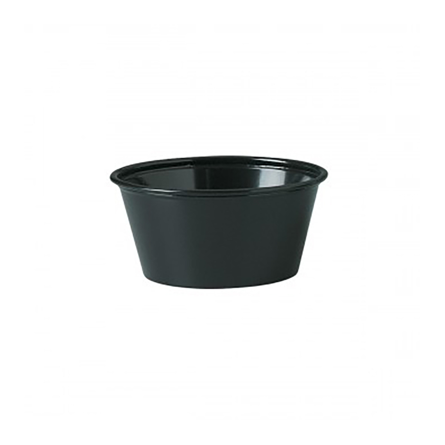 Portiecup 90ml zwart PP Ø74mm 2500st