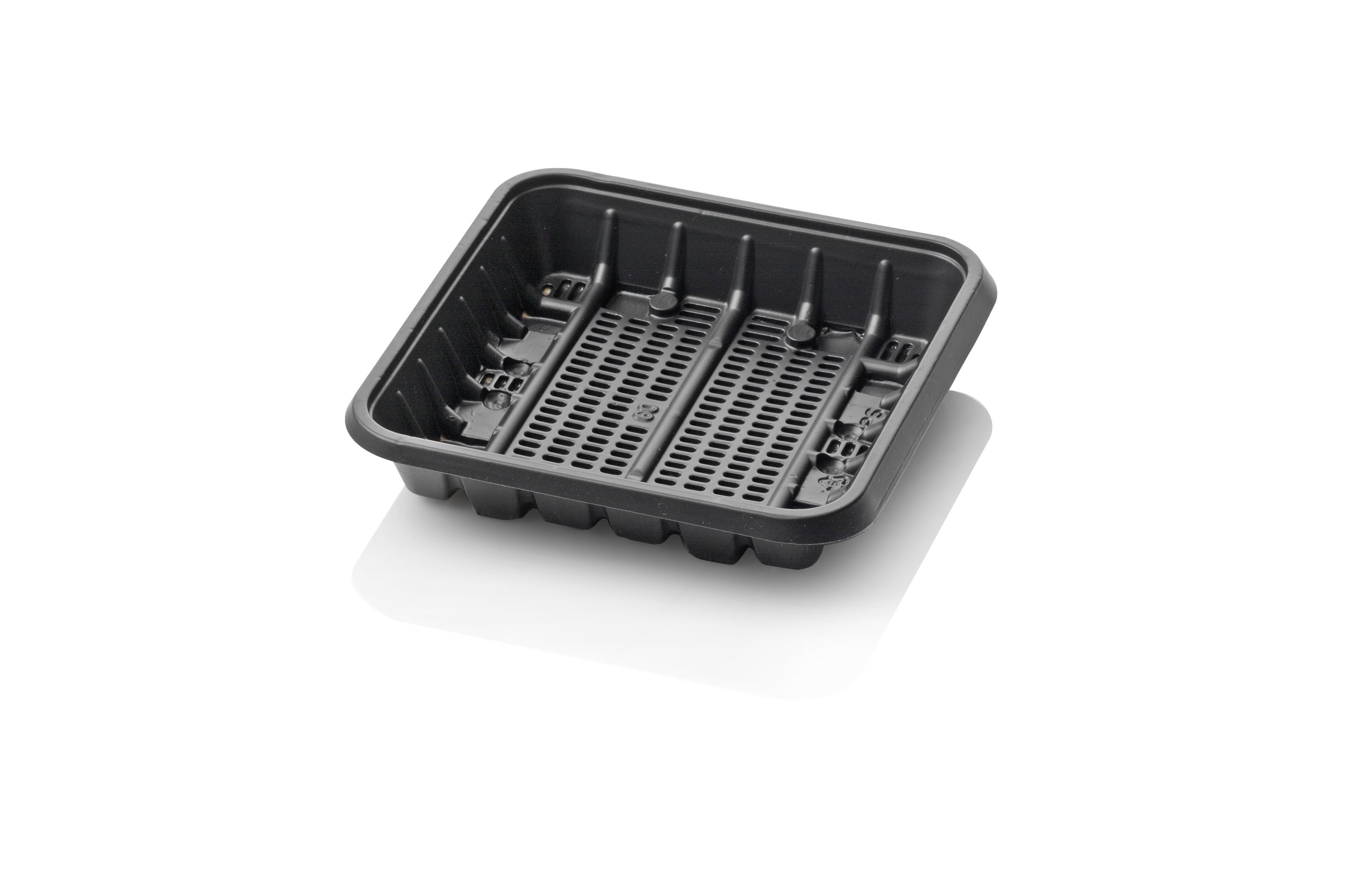 Schaal APET zwart 130x130x20mm 1800st