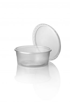 Bakje Ø101x27mm PP transp. 125cc x1000