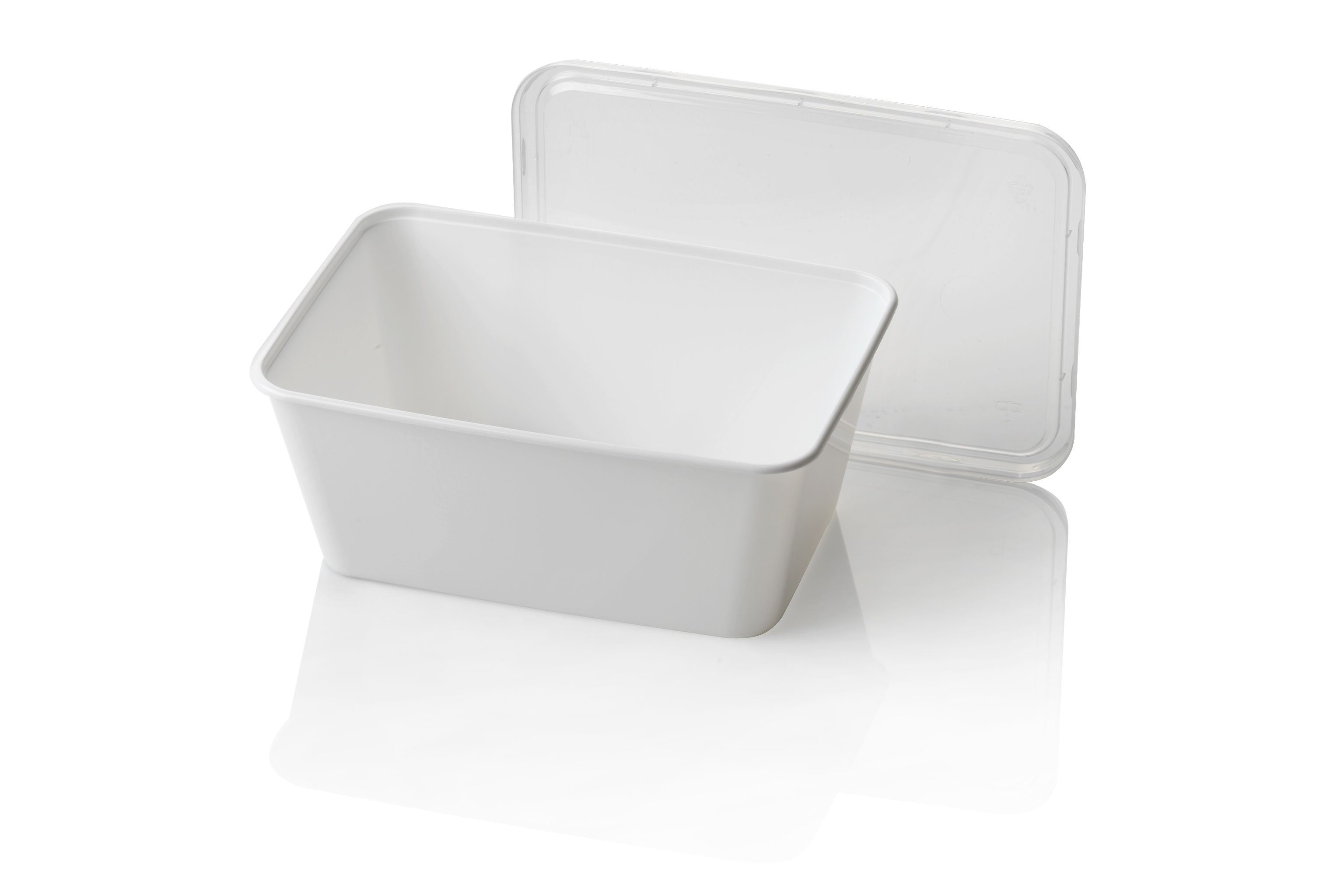 Maaltijdbak wit PP 950cc 500 st