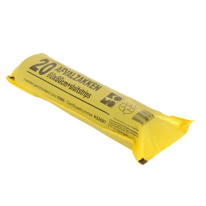 Afvalzak LDPE KOMO 60x80cm doos à 20 rol
