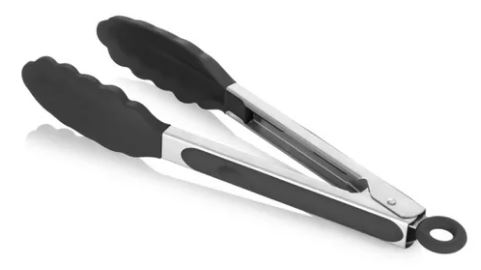 Tang inox silicone zwart L250xB36mm