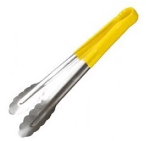 Tang inox silicone handvat geel L250mm