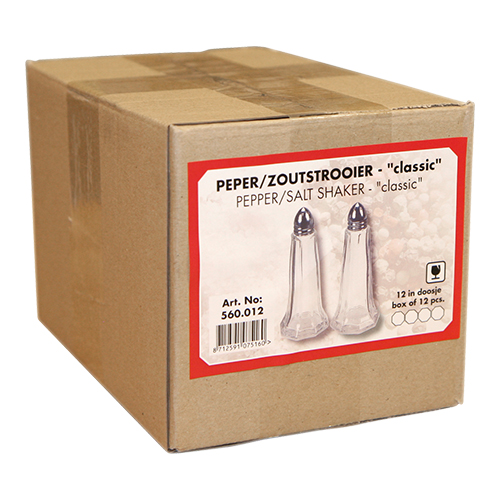 EMGA - Peper/zoutstrooiers, 12 st.glas