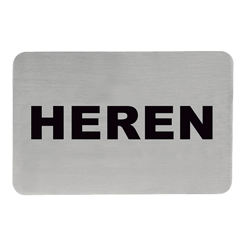 EMGA - Tekstplaatje heren