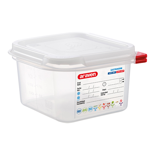 Araven GN voedseldoos 1/6GN-100 clip