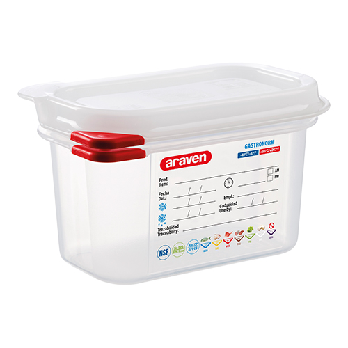 Araven GN voedseldoos 1/9GN-100 clip