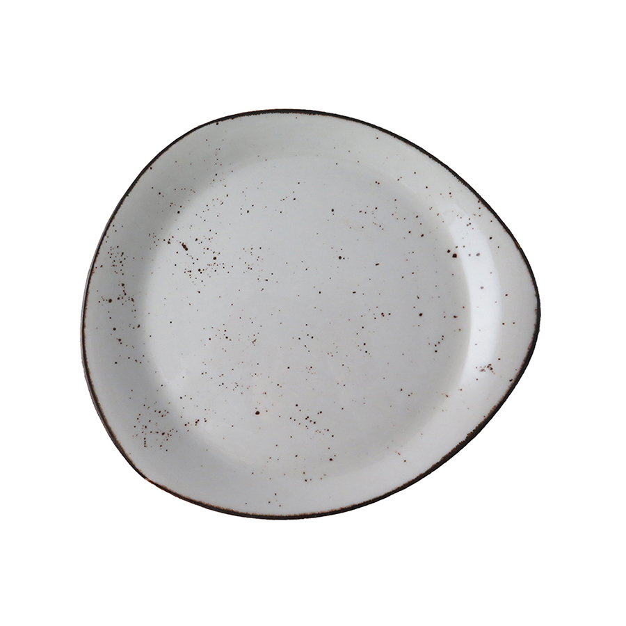 Bord Pebble vlak 31 cm Rustic wit