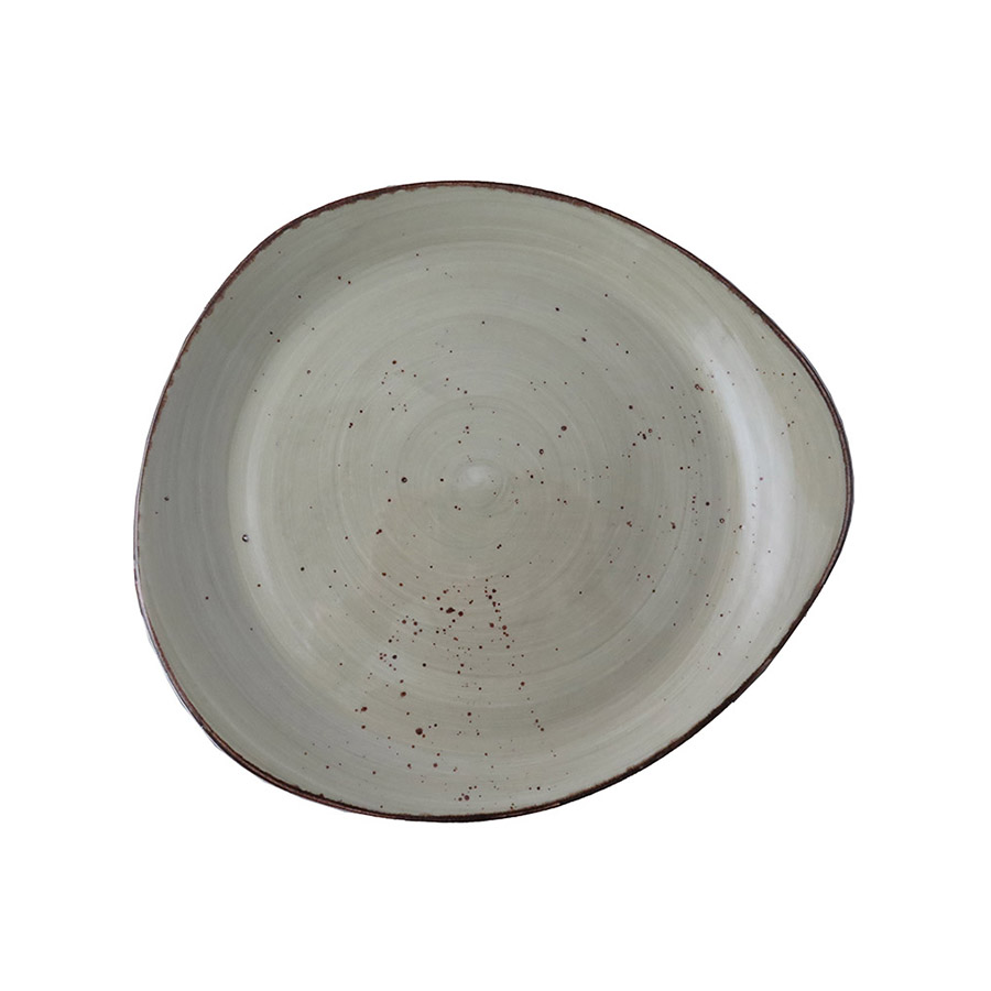 Bord Pebble vlak 31 cm Rustic lichtgroen