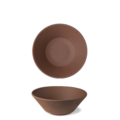 Granit raw bruin Schaaltje Rond 20 cm