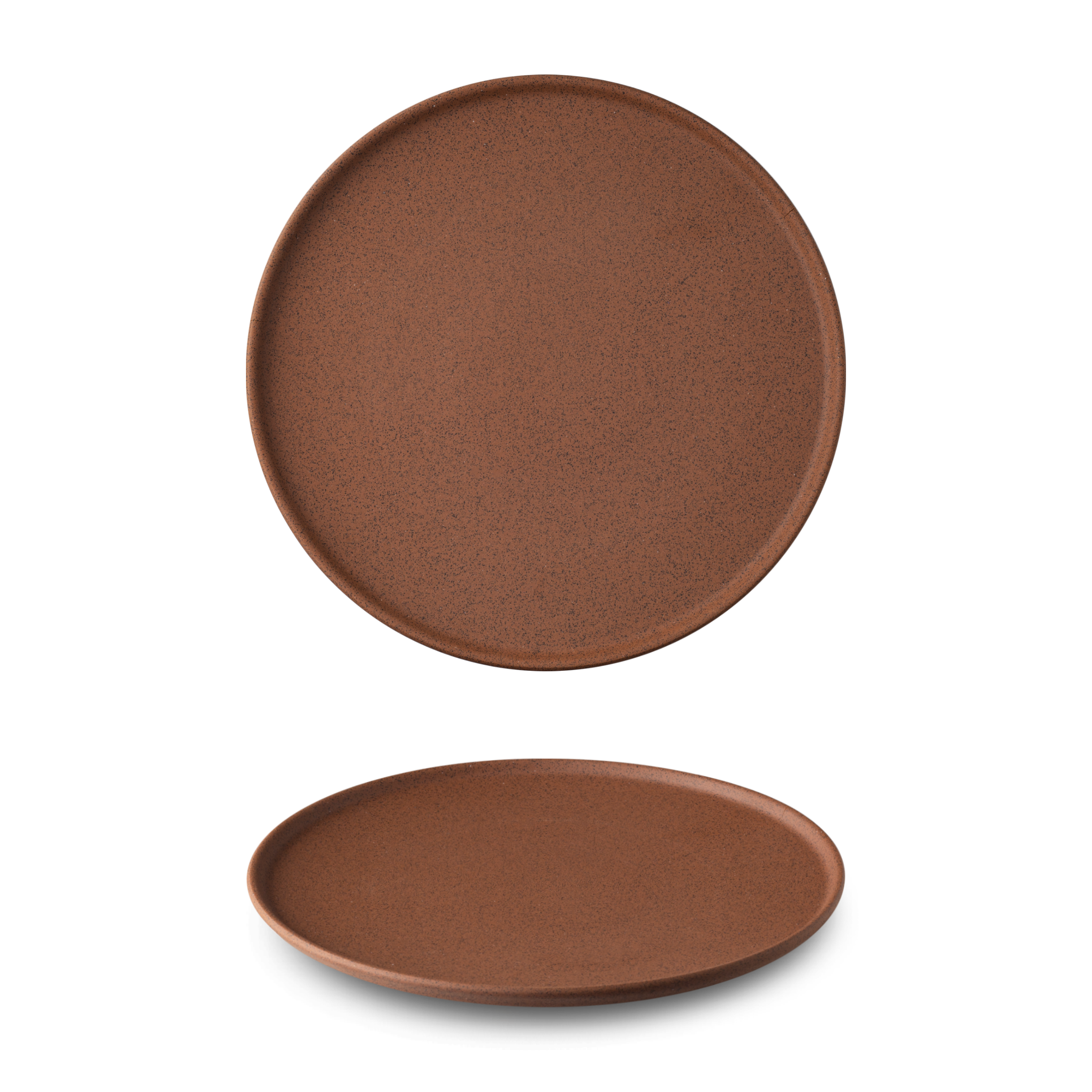 Granit raw bruin Bord vlak 24 cm