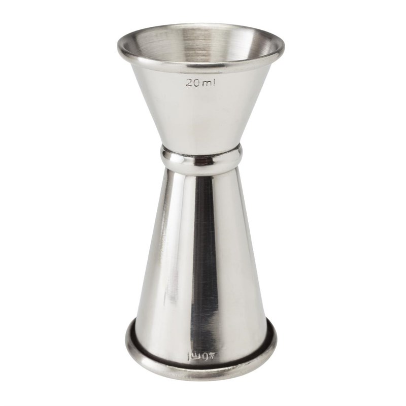 Beaumont RVS Gestreepte Jigger Maat 20ml