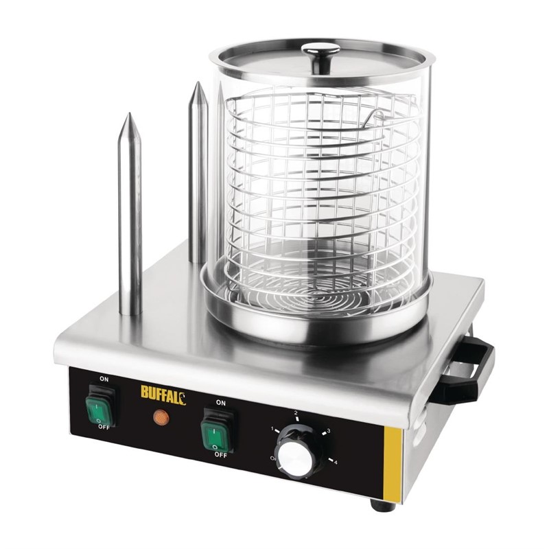 Buffalo hotdogwarmer met 2 warmhoudpenne