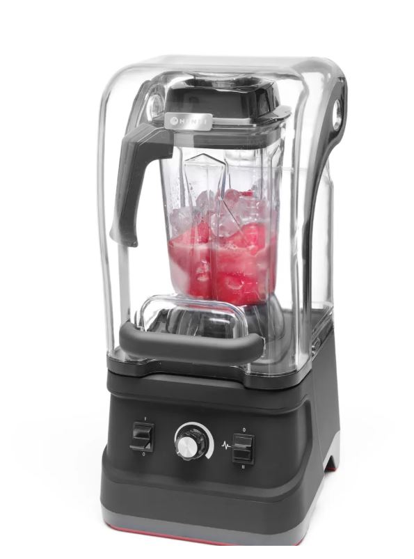Bar blender met geluiddempende kap