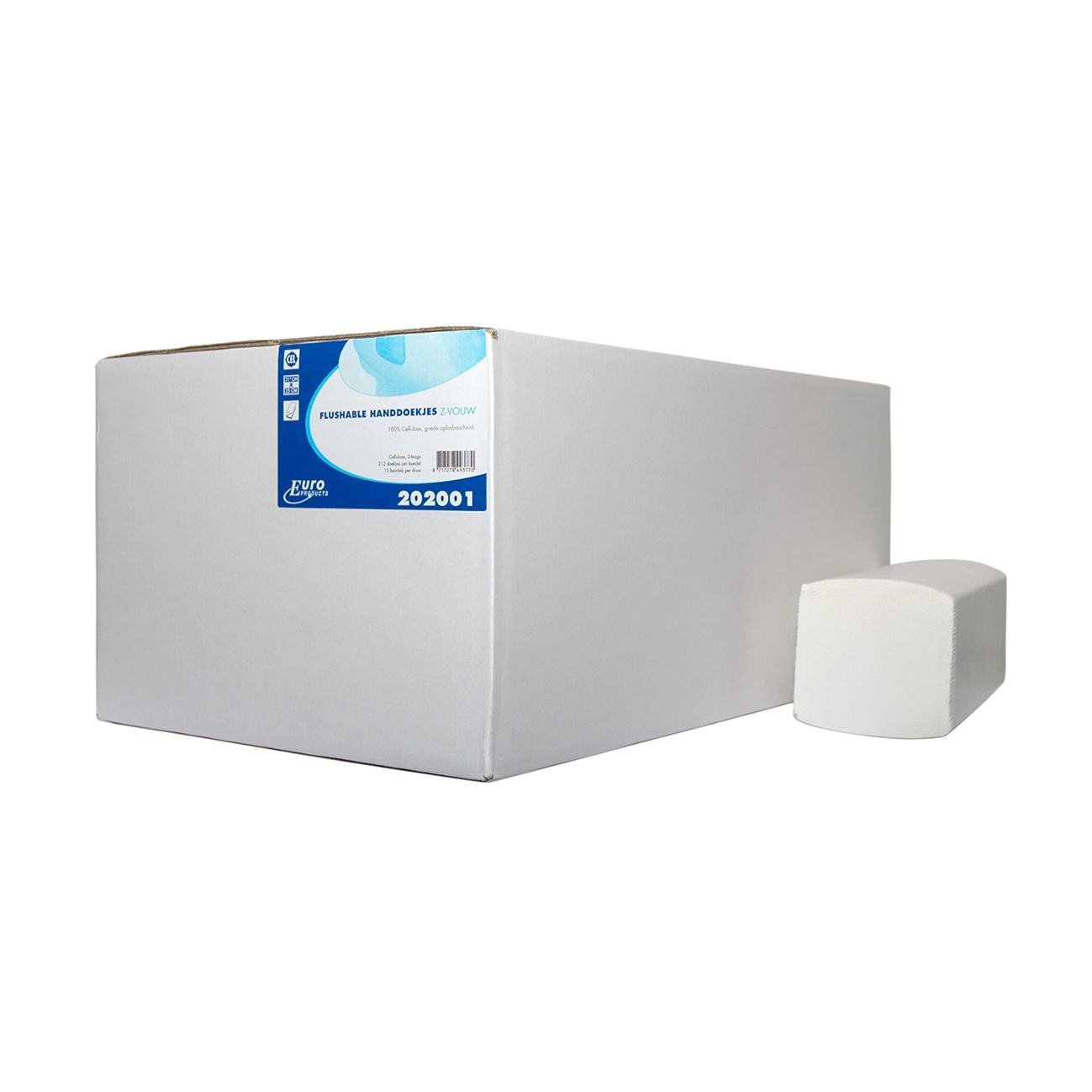 Z-vouw handdoekjes flushable 2lgs.