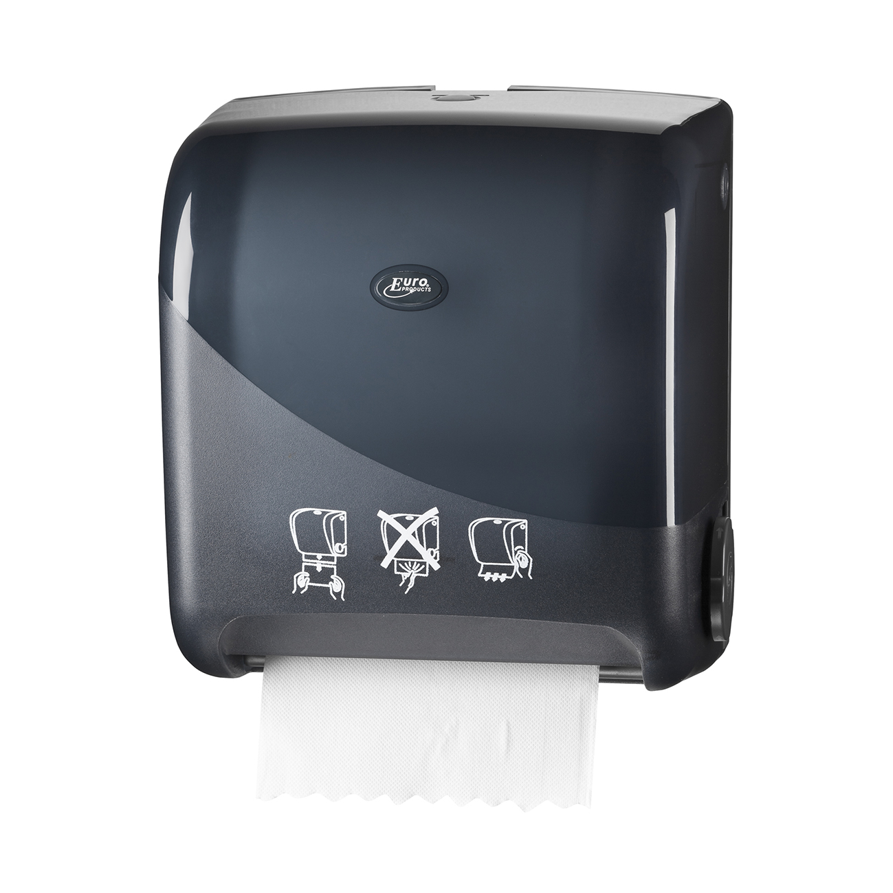 Pearl Black Euro Matic handdoekautomaat