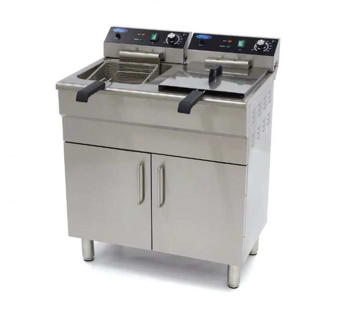 Maxima frituurpan 2x16 L met tapkraan