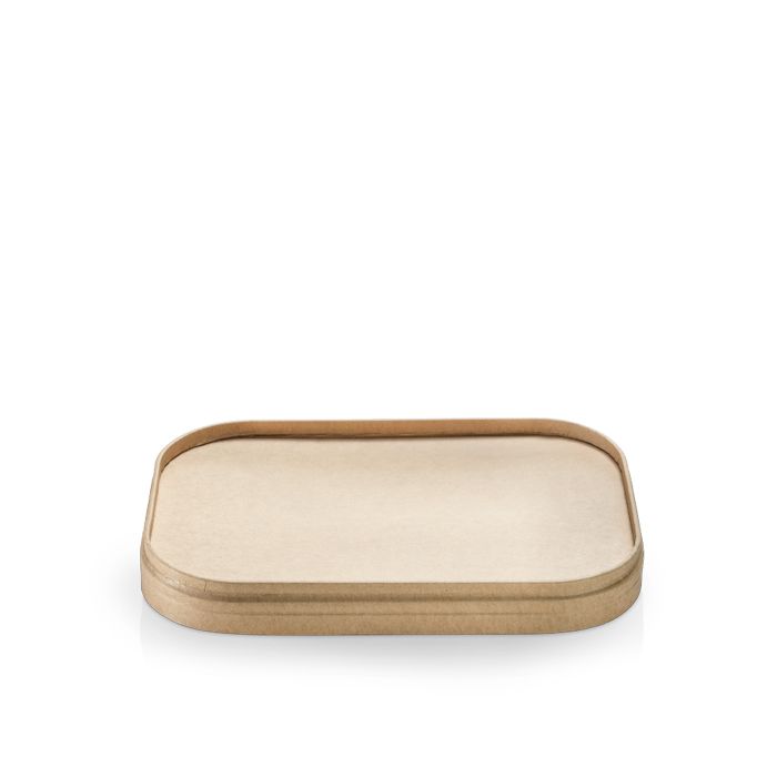 FSC® kraft/PLA deksel 17,3x12cm voor kra