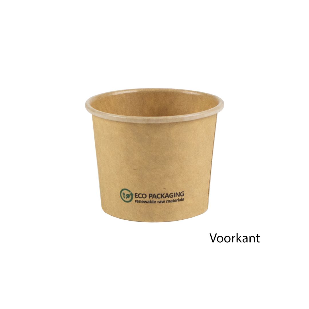 FSC® kraft/PLA sausbeker 60ml/Ø61mm 2000