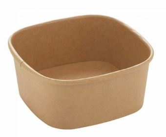 Bowl kraft 400ml 13x13x4,3cm+deksel