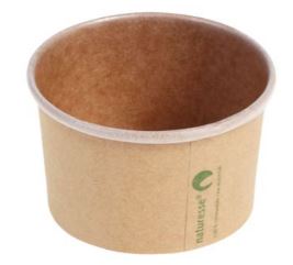 Kraft/PLA foodcontainer 6oz/180ml/85mm
