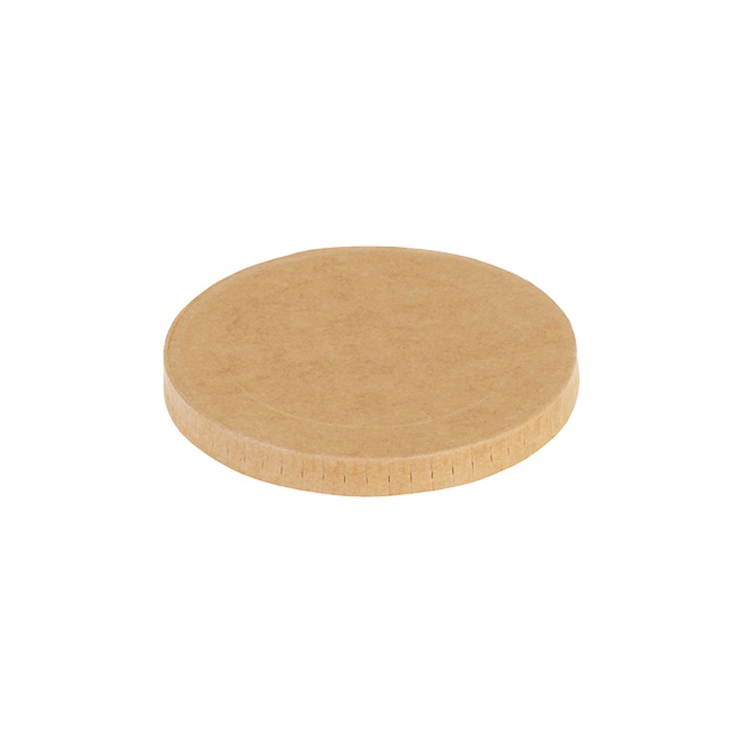 Kraft/PLA deksel voor container 85mm Ø