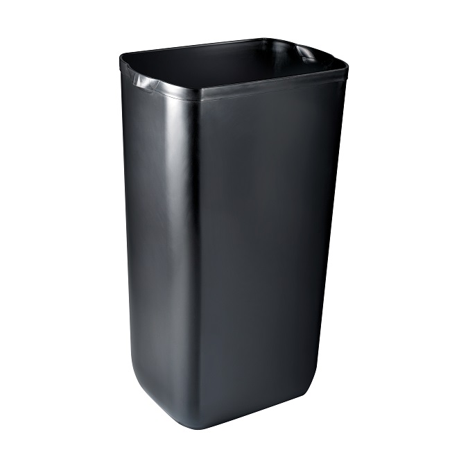 Afvalbak zwart 23ltr open inworp