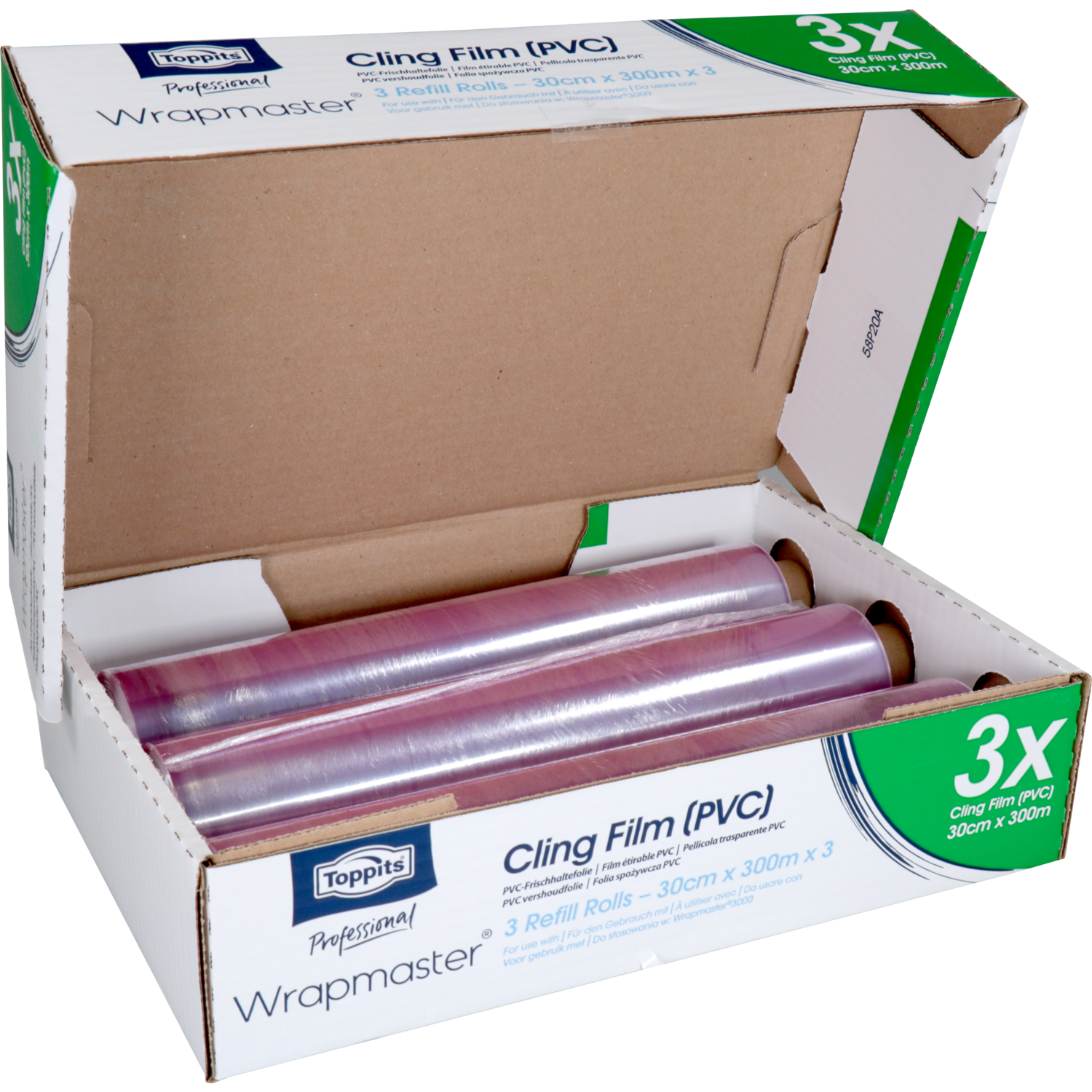 Wrapmaster folie vulling 30cmx300mtr x3