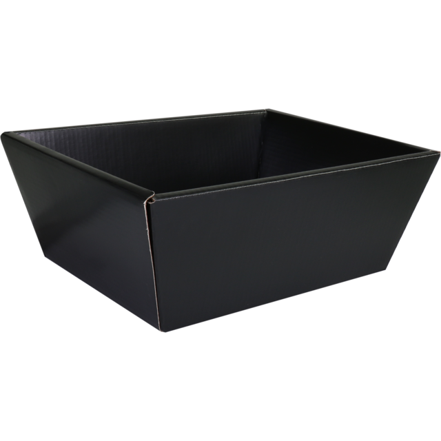 Mand 26x21x10cm zwart 10 stuks