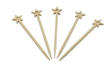 Prikker bamboe ster 100 mm 150 stuks