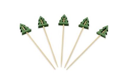 Prikker bamboe Kerstboom groen 100mm 150