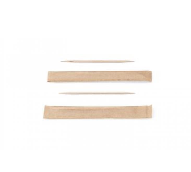 Tandenstoker hout 2 punts, p/st verp65 m