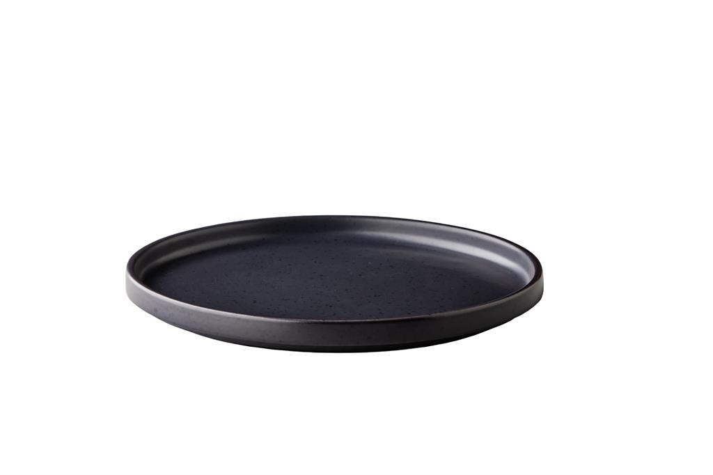 Shapes bord rond opst. rand st. zwart 25