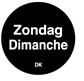 Permanente sticker zondag 19mm 1000/rol