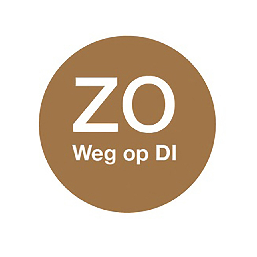 Afwasb. sticker 'zo weg op di' 19mm