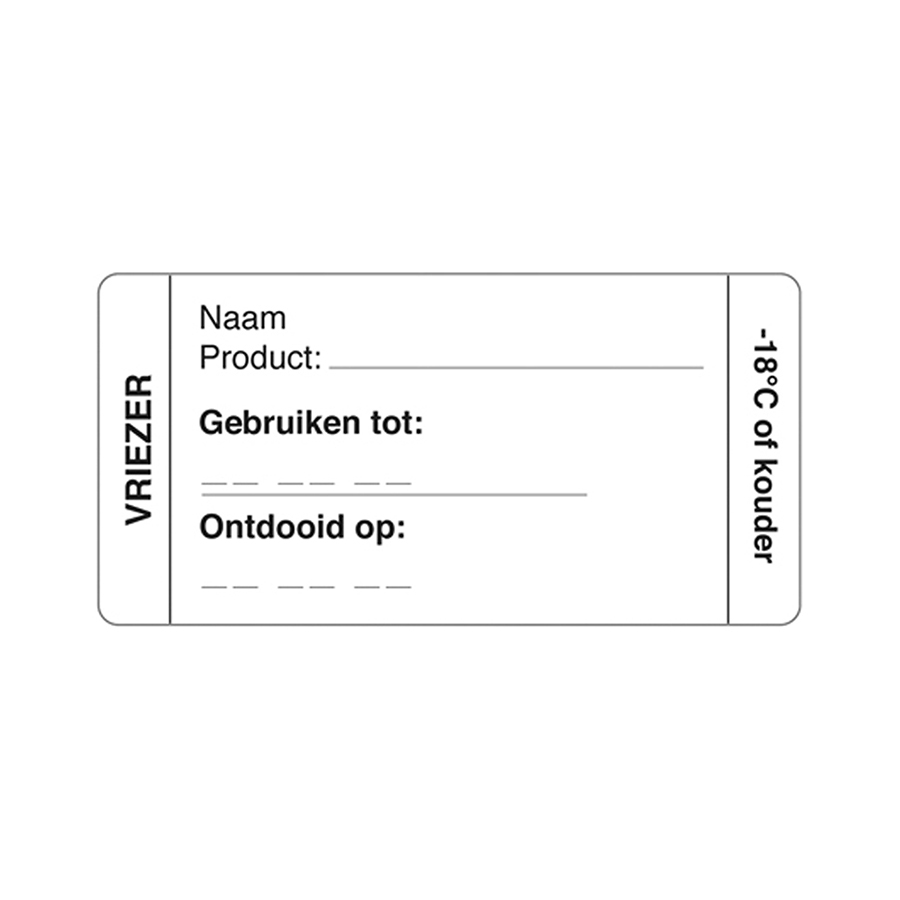 Afwasbare sticker vriezer 250/rol