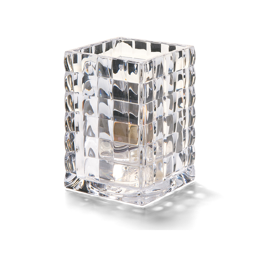 Vierkante glashouder transparant 6,5x9,5