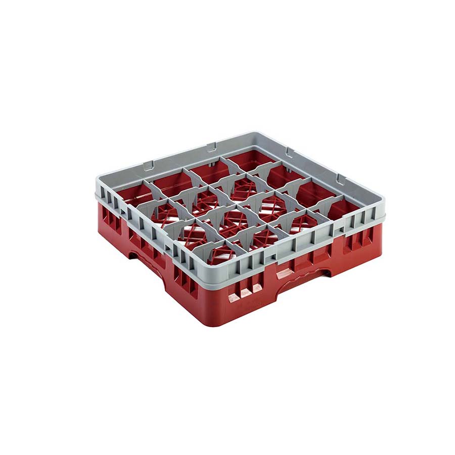 Vaatwaskorf rood 16 comp max Ø10.9cm