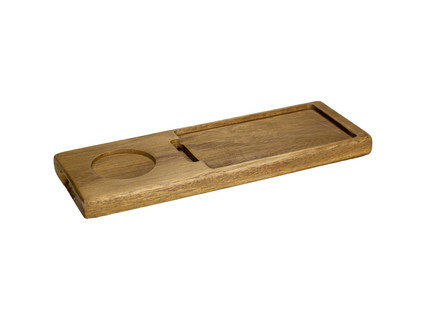 Plank acacia met 3 inlays rechthoekig