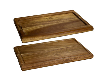 Plank acacia met inlay rechthoekig
