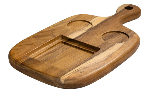 Plank acacia BBQ M met 2 inlays