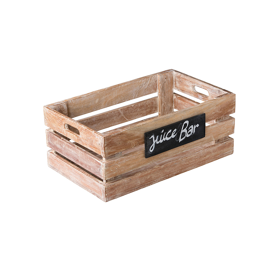 Mangohouten krat met krijtbord