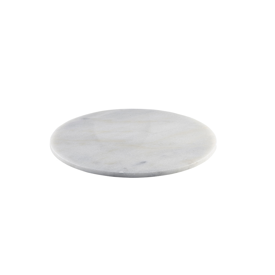 Wit marmeren plateau rond 33cm