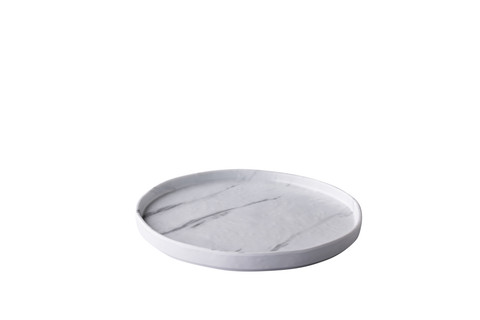 Bord stapelbaar marmer 21 cm