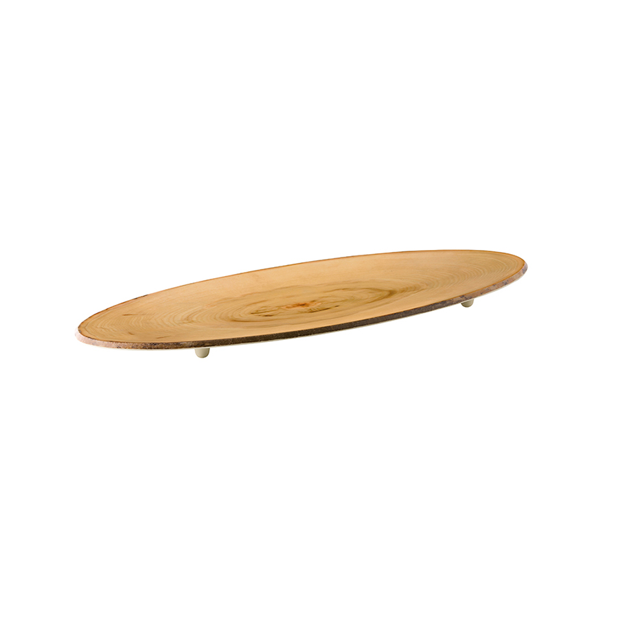 Boomstam plateau ovaal 65x26cm