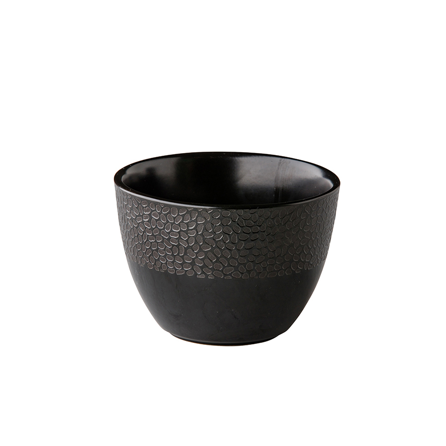 Ronde kom Honeycomb zwart 500ml
