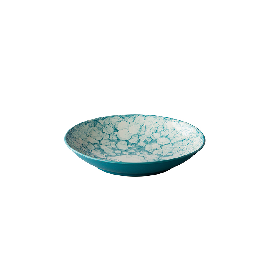 Diep bord Bubble turquoise 25,5cm